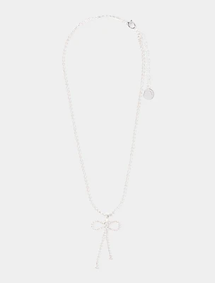 Cindy Crystal Bow Necklace