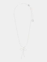 Cindy Crystal Bow Necklace