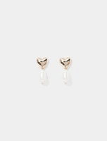 Pippa Pearl & Heart Earring
