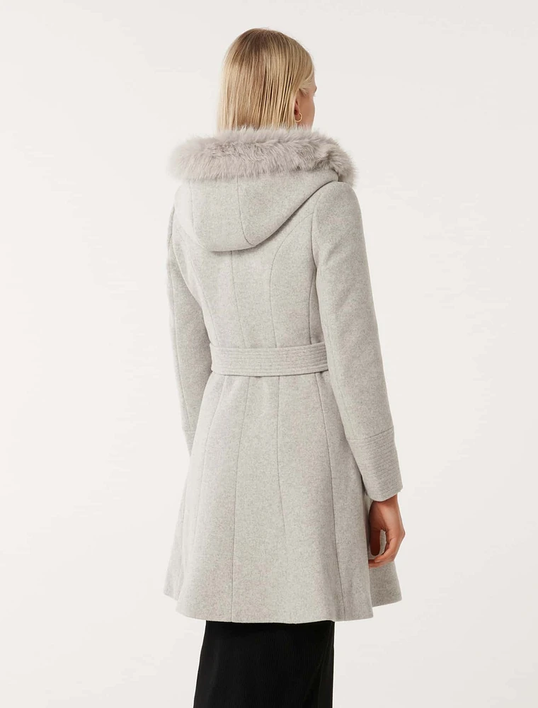 Josephine Faux Fur Lined Coat