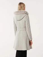 Josephine Faux Fur Lined Coat