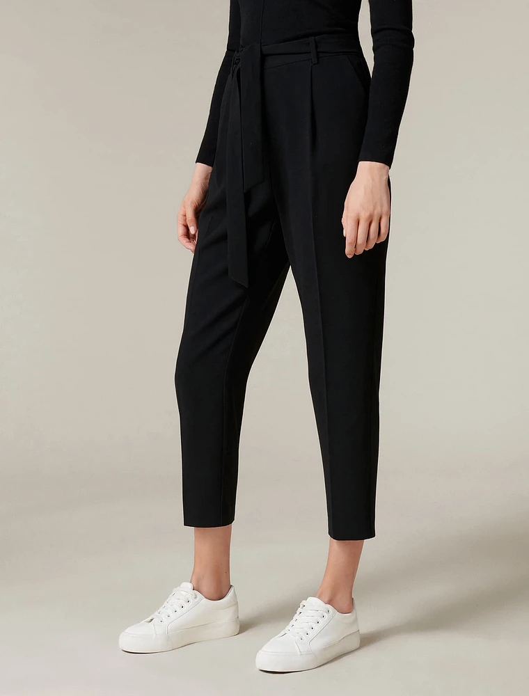 Carmen Tie-Waist Tapered Pants