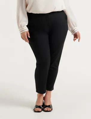 Audrey Curve High-Waisted Cropped Pants Black - 12 to 20 Women's Plus