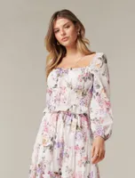 Marina Shirred Josephine Blouse