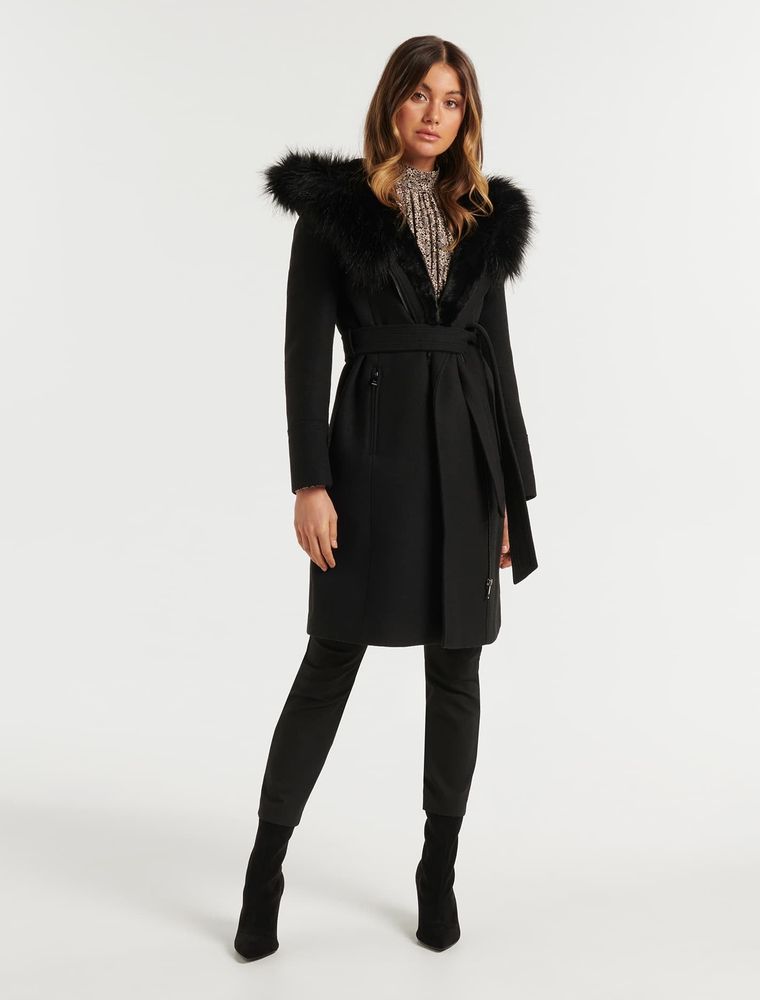 Lola Faux Fur Hooded Coat