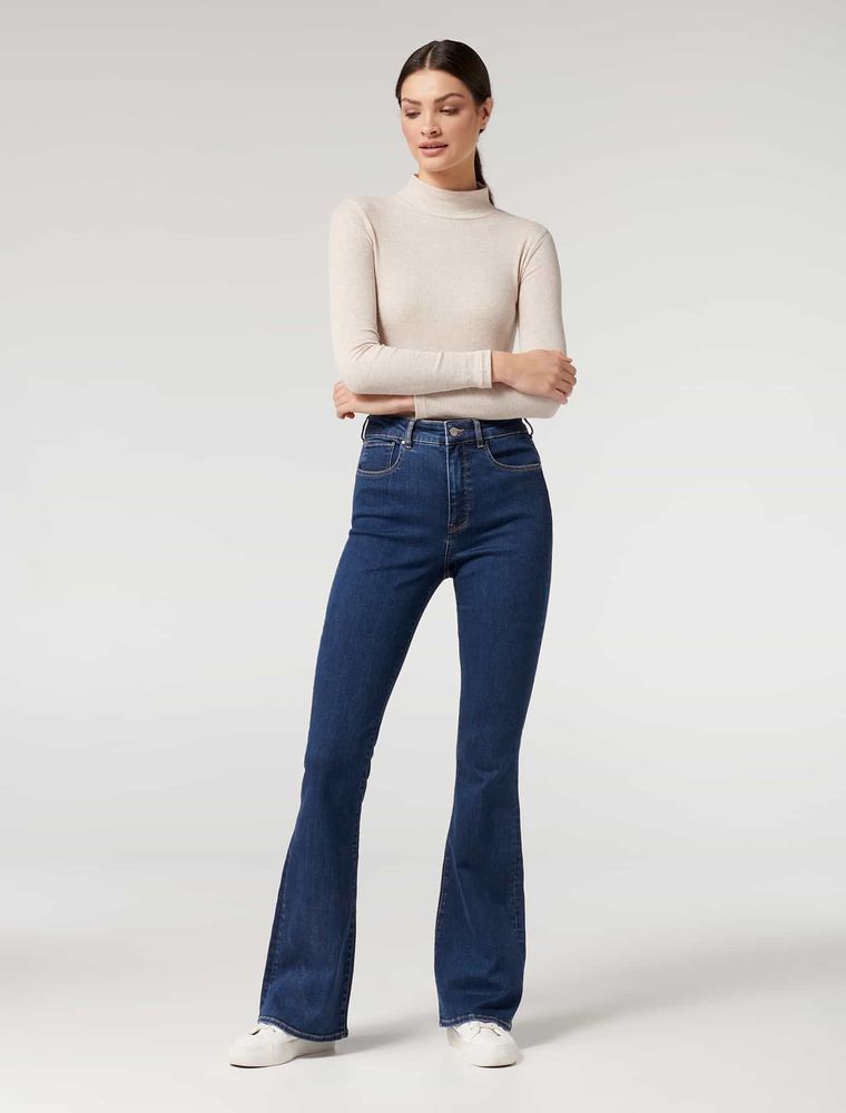Farrah High-Rise Skinny Flare Jeans