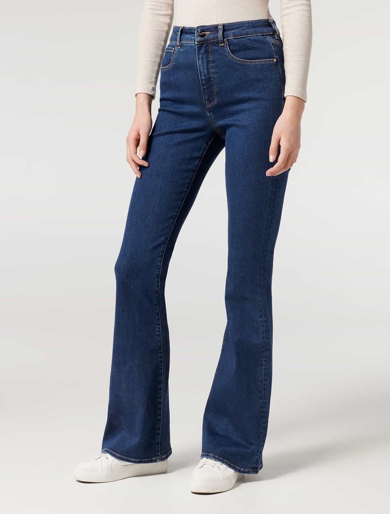 Farrah High-Rise Skinny Flare Jeans