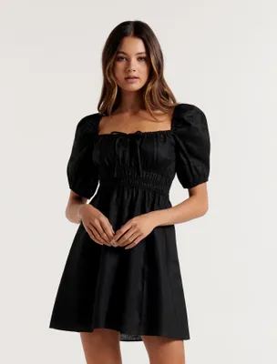 Josie Puff-Sleeve Mini Dress