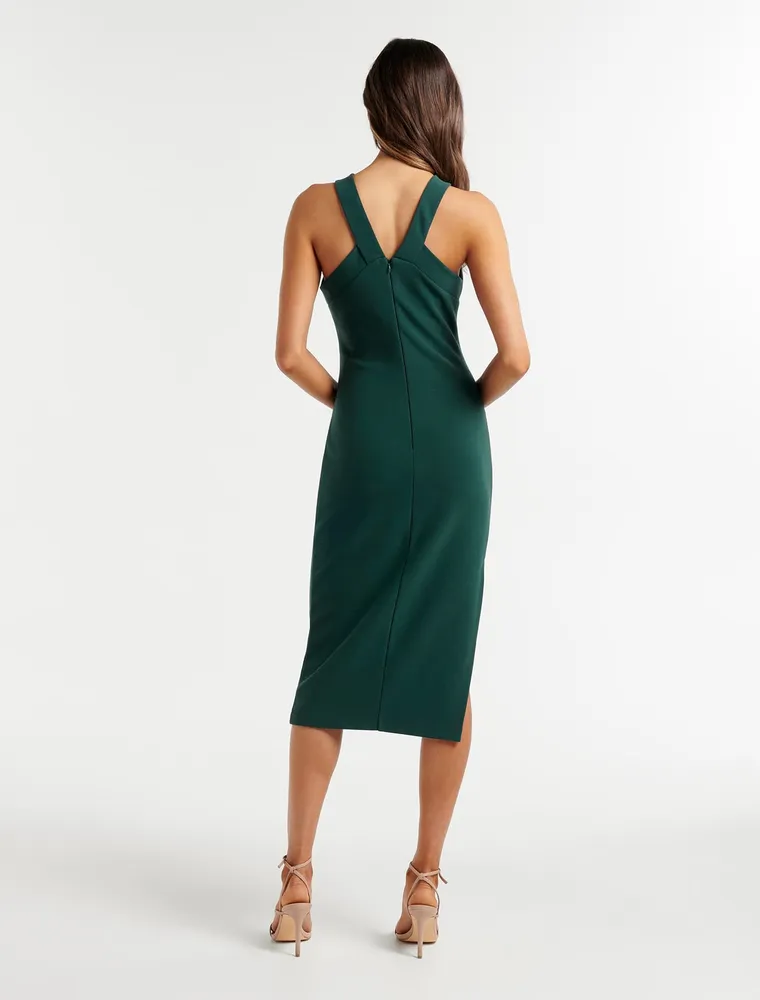 Charlie Arrow-Neck Bodycon Dress