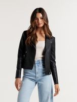 Skye Vegan Leather Biker Jacket