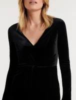 Sofia Velvet Twist-Front Midi Dress - Women's Fashion | Ever New