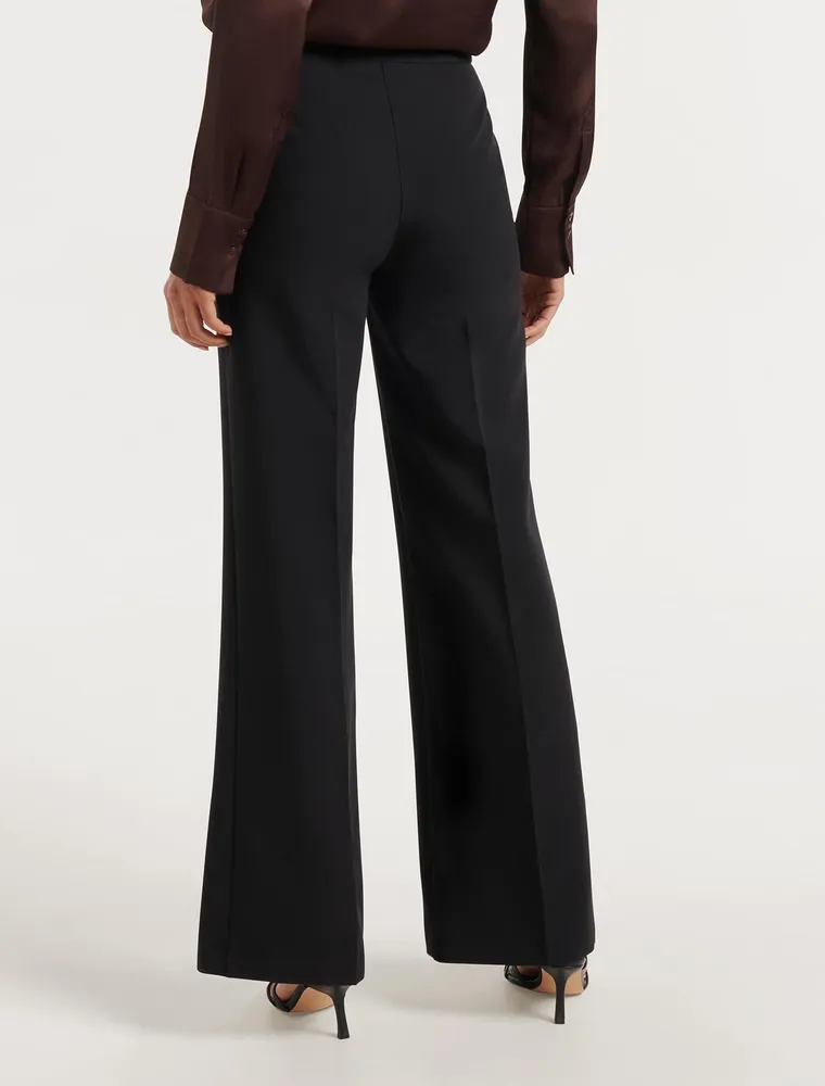 Megan Button Wide-Leg Pants