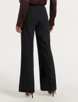 Megan Button Wide-Leg Pants