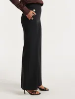 Megan Button Wide-Leg Pants