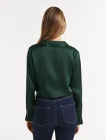 Lila Longline Satin Shirt