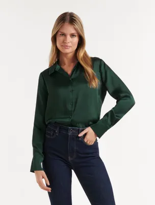 Lila Longline Satin Shirt
