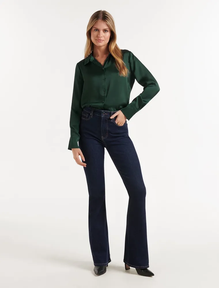 Lila Longline Satin Shirt