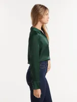 Lila Longline Satin Shirt