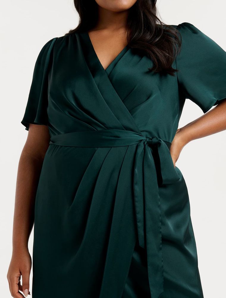 Liza Curve Wrap Midi Dress