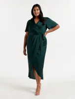 Liza Curve Wrap Midi Dress - Women's Fashion | Ever New