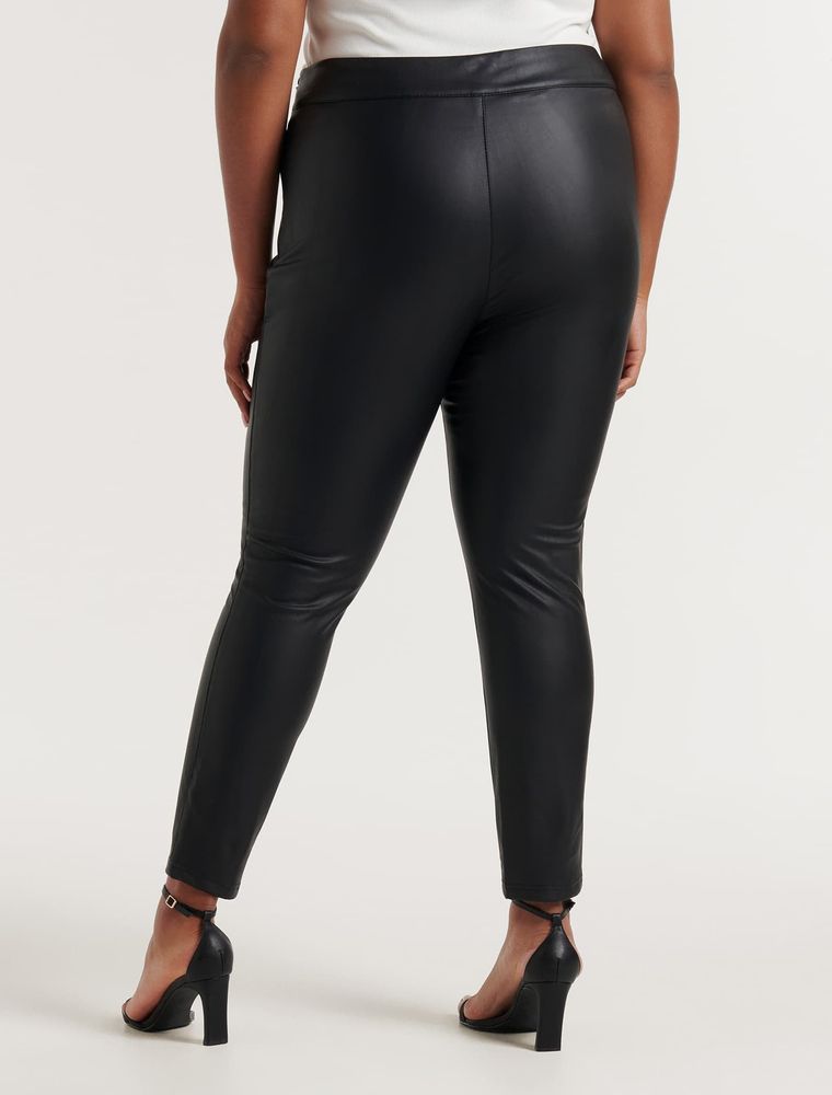 Veronica Curve Vegan Leather Leggings