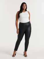 Veronica Curve Vegan Leather Leggings