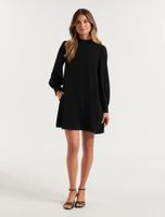 Jenna High-Neck Shift Dress