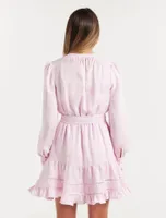 Amelia Button-Up Linen Skater Mini