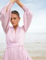 Amelia Button-Up Linen Skater Mini