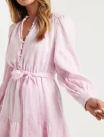 Amelia Button-Up Linen Skater Mini