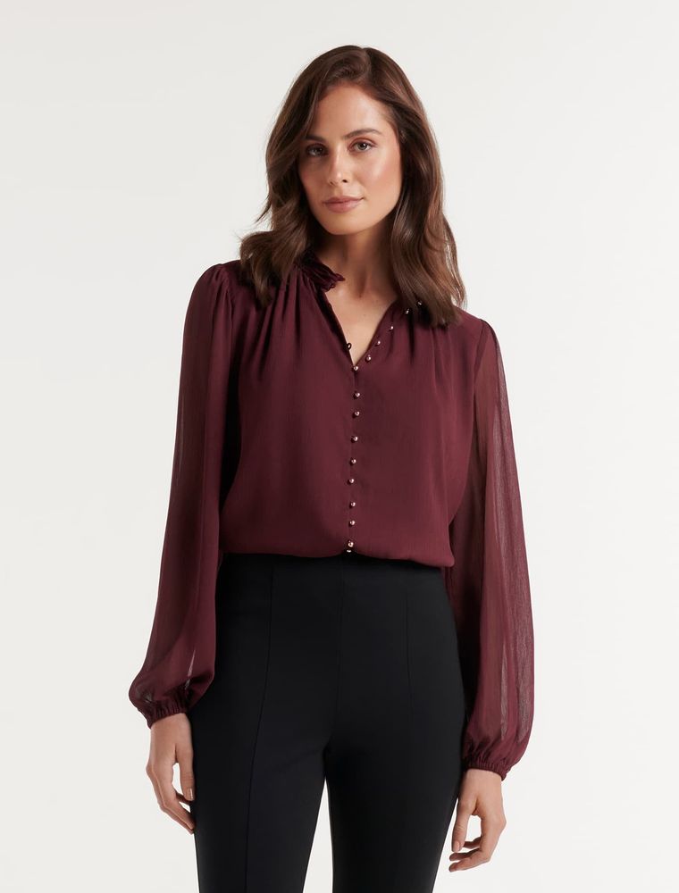 Gwen Button Detail Blouse