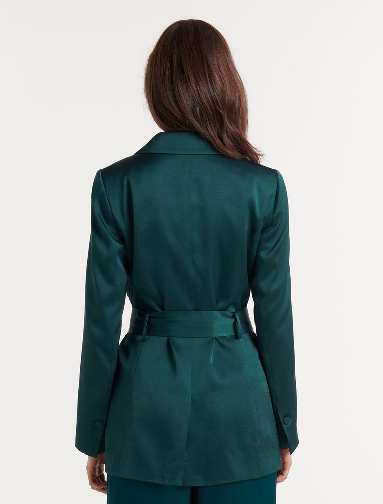 Alora Satin Tie Blazer