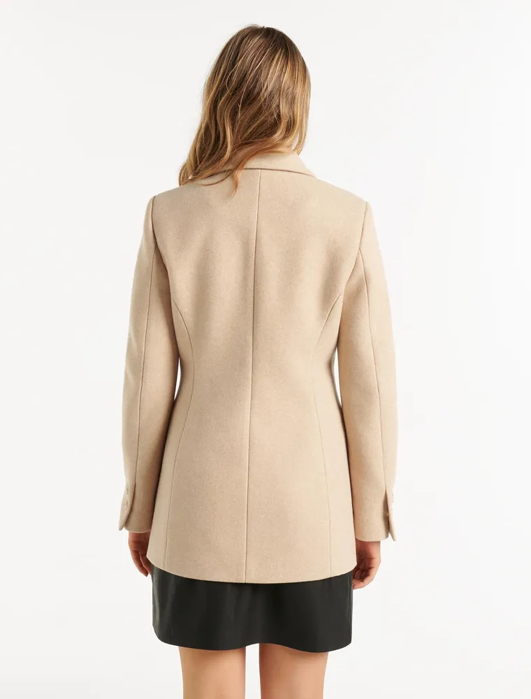 Connie Double-Breasted Blazer Camel - 0 to 12 Women's Blazers