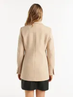 Connie Double-Breasted Blazer Camel - 0 to 12 Women's Blazers