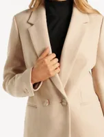 Connie Double-Breasted Blazer Camel - 0 to 12 Women's Blazers