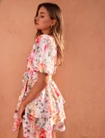 Kelsey Puff-Sleeve Mini Dress