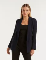 Tess Boyfriend Blazer Navy - 0 to 12 Women's Blazers