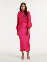 Portia Bias Cut Midi Skirt