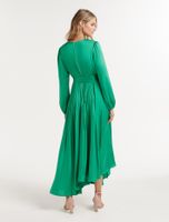 Ellery Pleated Wrap Midi Dress