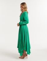 Ellery Pleated Wrap Midi Dress