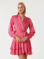 Mikayla Satin Mini Dress - Women's Fashion | Ever New