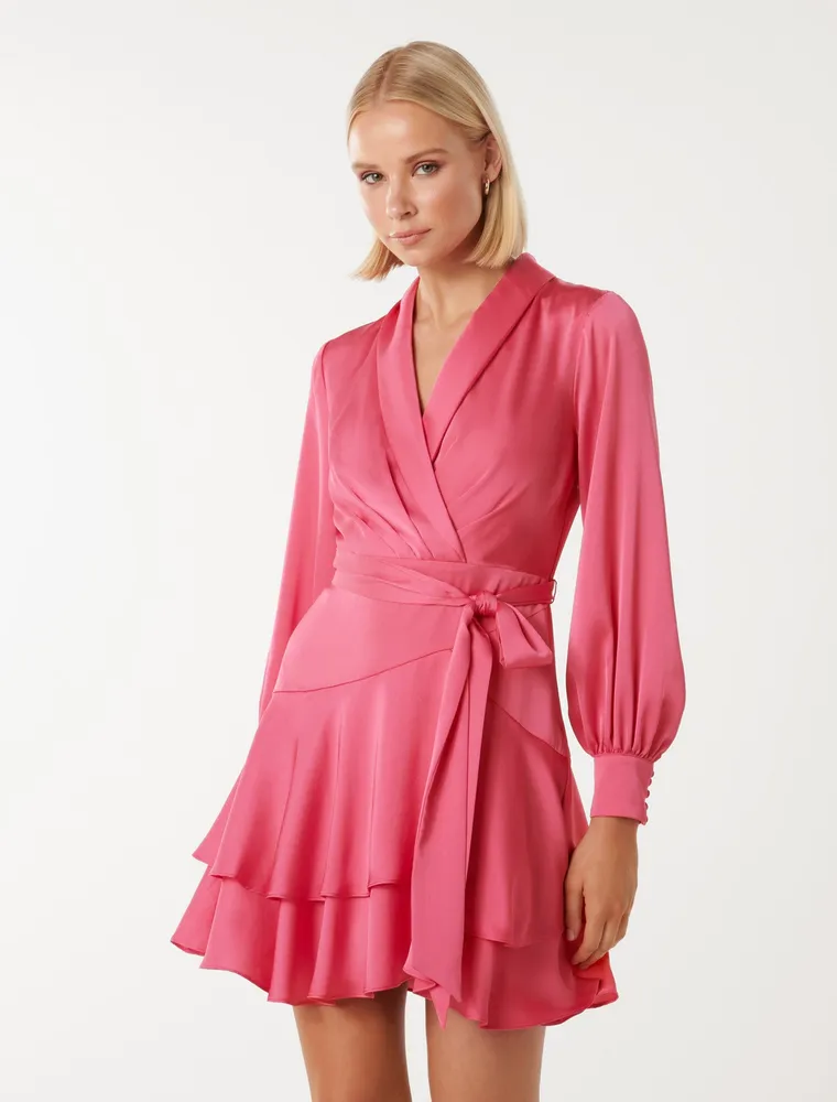 Mikayla Satin Mini Dress - Women's Fashion | Ever New