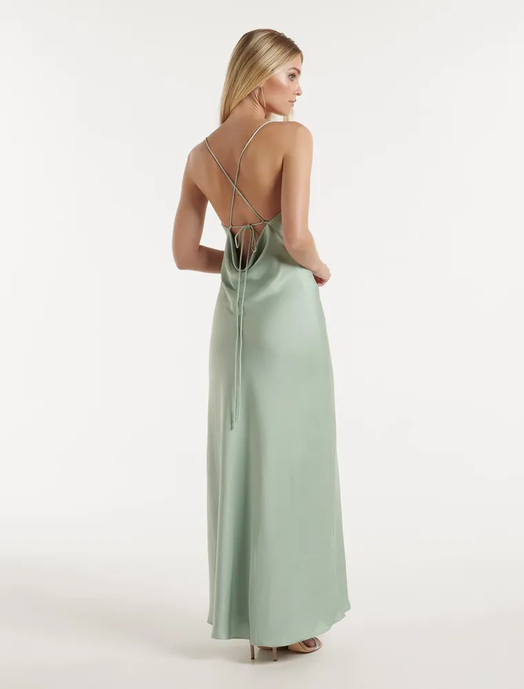 Blair Petite Back-Detail Maxi Dress