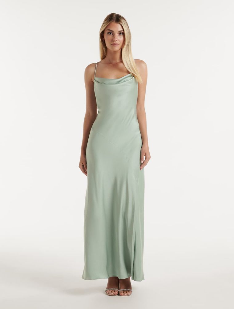 Blair Back-Detail Maxi Dress