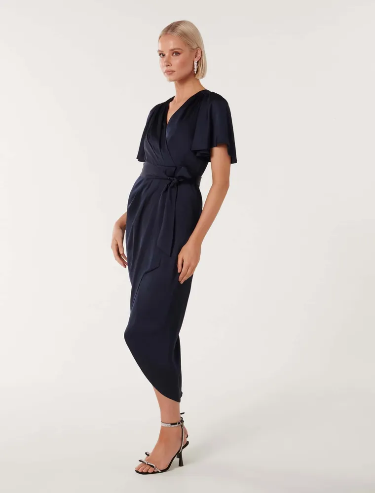 Carolina Satin Midi Dress
