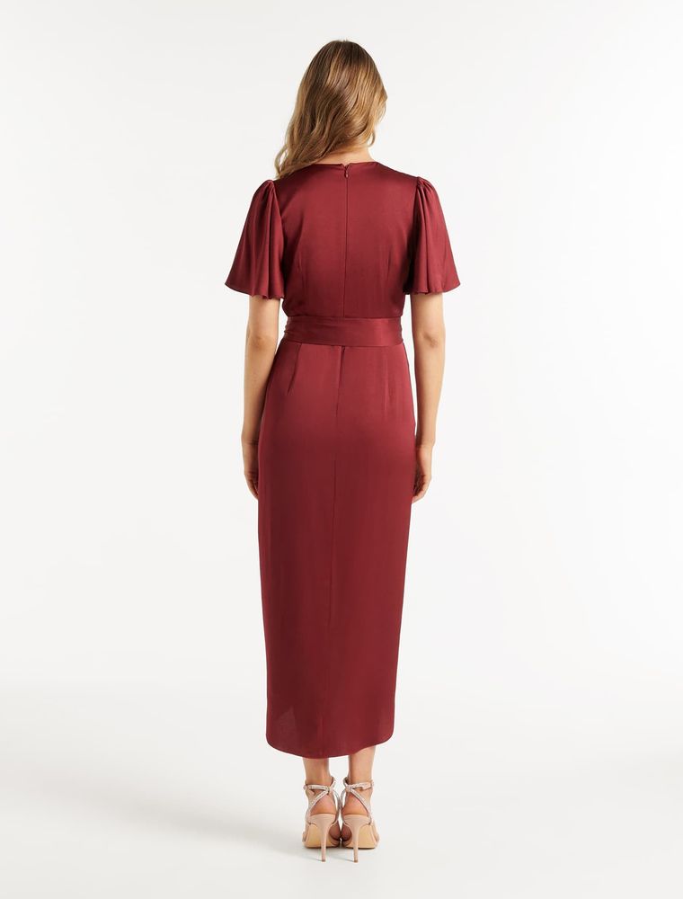 Carolina Petite Satin Midi Dress
