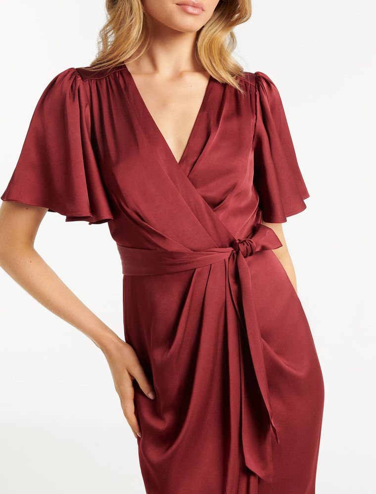 Carolina Satin Midi Dress