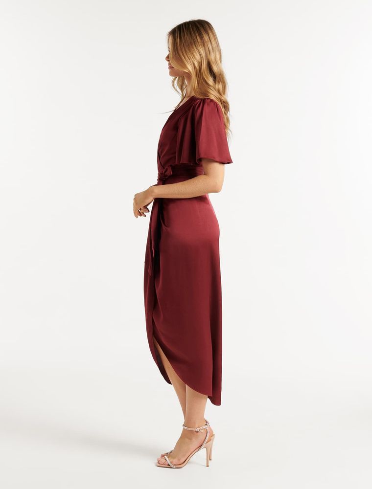 Carolina Petite Satin Midi Dress
