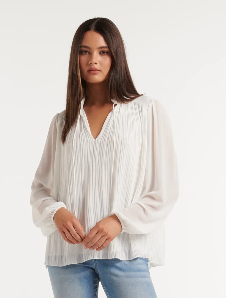 Tully Pleat Detail Blouse