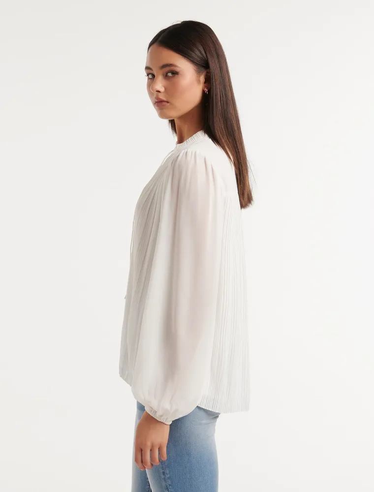 Tully Pleat Detail Blouse